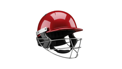 Red Cricket Helmet Isolated on Transparent Background PNG,Red Cricket Helmet cutout, red circket helmet on white