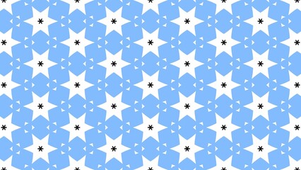 A blue and white pattern of stars
