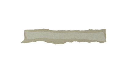 Thin horizontal strip of brown kraft paper with torn, uneven edges and a fibrous texture Concept for scrapbooking and handmade craft design