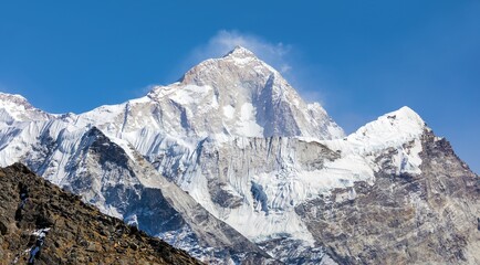 Obraz premium mount Makalu from Kongmala pass Nepal Himalaya mountain