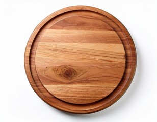 round wooden gaz finishing board isolated on white background