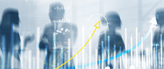 Data analysis chart with multiple growth curves showing progression