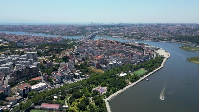 aerial view of istanbul hali&ccedil;