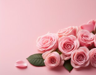 pink roses on a pink background