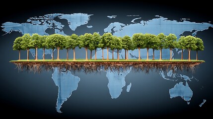 Global Green Earth Trees and Sustainability