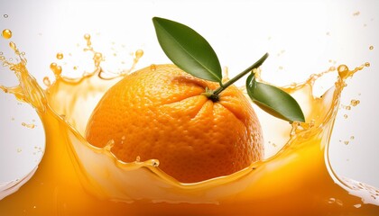 Fresh Orange Juice Splash With Citrus Fruit High Resolution Image