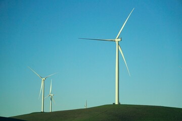 Wind Turbines on a Hill