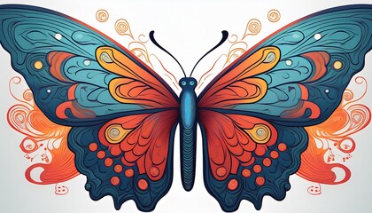 butterfly on white background