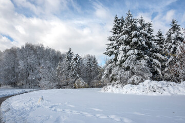 Landscape of South Park in city of Sofia, Bulgaria