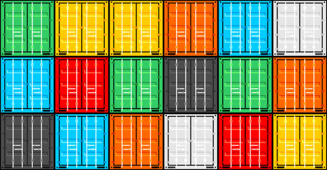 Сargo container pattern. Logistics and Transportation Concept. Shipping containers. Flat style