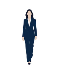 Flat vector people and illustration, woman with formal executive outfit