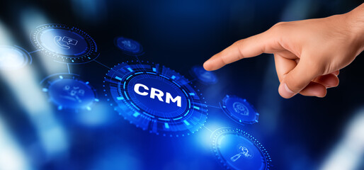 CRM. Customer Relationship Management. Enterprise Communication and planning concept