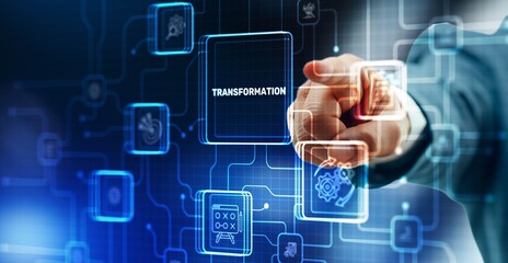 Business Transformation. Future and Innovation network concept