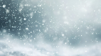 Fototapeta premium Falling snow on white background. Light snowfall, snowflakes, Snow flakes, snow background. Bokeh lights Stock Vector