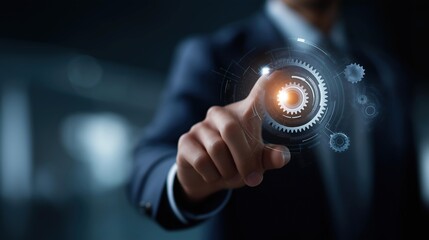 Faceless automation business process display innovation technology concept interface workflow optimization platform efficiency improvement system RPA visualization