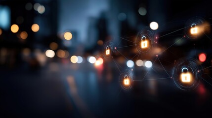 Cybersecurity and data protection interface technology concept visualization display digital security platform threat prevention system information safety representation