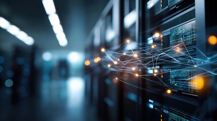 System integration and digital connectivity technology concept illustration display network architecture interface infrastructure platform visualization integration management