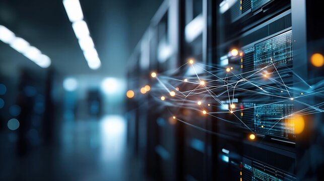 System integration and digital connectivity technology concept illustration display network architecture interface infrastructure platform visualization integration management - Powered by Adobe