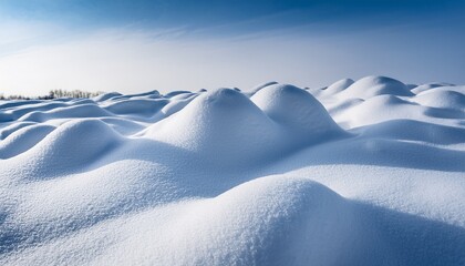snowy mounds against a white backdrop a landscape of soft sculpted snowdrifts