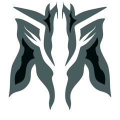 Abstract Symmetrical Tribal Emblem Traditional