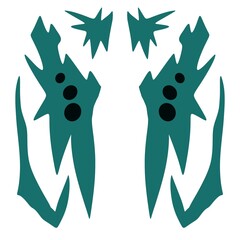 Abstract Symmetrical Tribal Emblem Traditional