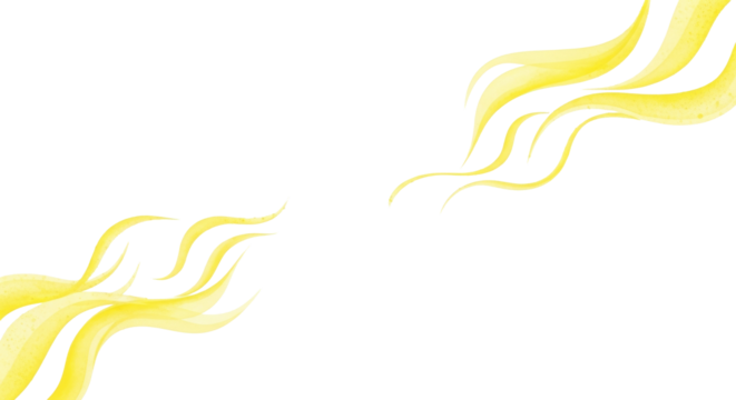 Stylized abstract yellow watercolor sparkle shapes with delicate diffused edges, varying in size, floating gracefully on a clean, expansive white background with ample copy space, creating a magical, - Powered by Adobe