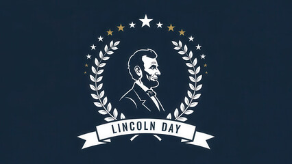 Lincoln Day celebration with iconic presidential portrait and stars