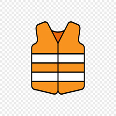 Signal vest icon. Industrial vest wear icon