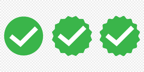 Profile verification badge with check mark