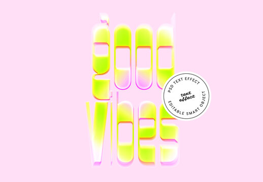 Soft Gradient Glassy Text Effect