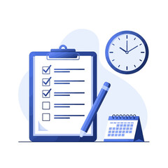a productivity and planning concept featuring a clipboard with a checklist