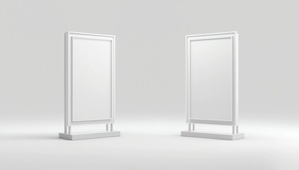 Mock up. Blank billboard, public information board