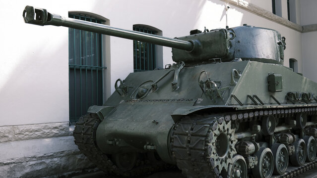 Un vieux char d'assaut au mus&eacute;e d'histoire militaire du Canada.