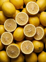 lemons on a white