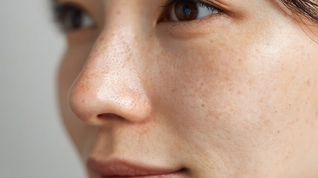 Skin Texture with Visible Pores and Spots / 毛穴とシミが見える肌のテクスチャ