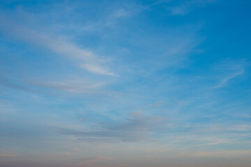 The sky shows a mix of blue and soft cloud patterns at dusk