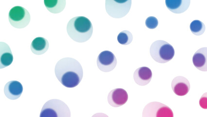 Abstract Colorful Bubbles Isolated on Transparent Background