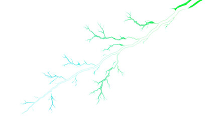 Abstract Lightning Bolt Energy Flash Isolated on Transparent Background
