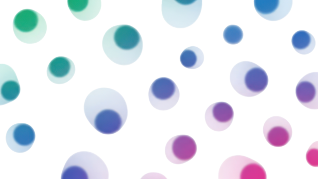 Abstract Colorful Bubbles Isolated on Transparent Background - Powered by Adobe