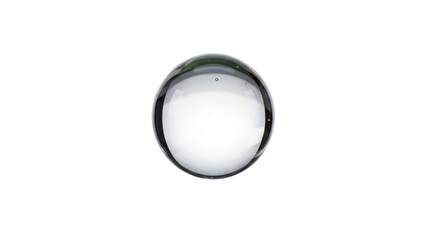 Single clear water drop isolated on transparent background