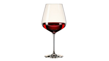 Red Wine Glass with Red Wine, Isolated on Transparent Background