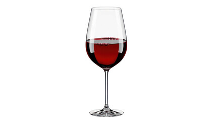 Red Wine Glass Isolated on Transparent Background