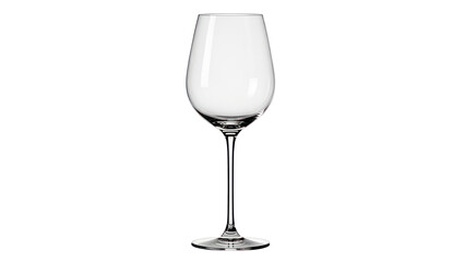 Clear Wine Glass Isolated on Transparent Background