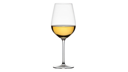 Glass of White Wine Isolated on Transparent Background