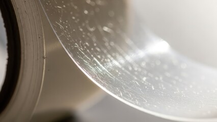 Abstract metallic curved surface close up with scratches and textures