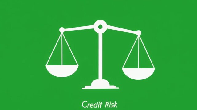 Justice and Balance represented by a Scale on a Green Background emphasizing Credit Risk