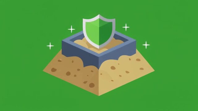 Secure Sandbox Environment with Page and Shield on Sandy Ground Page