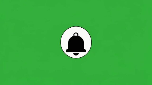 Notification Bell Icon on a Green Background