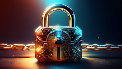 shiny metal padlock is open separated from its shackle showing freedom and security access achieved potential possibility padlock