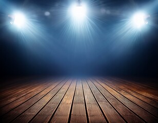 empty room with spotlights